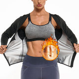 ♾️Women Sauna shirt Trainer Neoprene Shirts for Sport  Long Sleeve with Zipper♾️