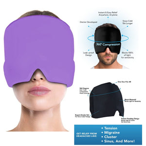 ♾️ Gel Cold Headache Migraine Relief Cap antistress head Eye Mask Ice Hat♾️