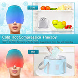 ♾️Migraine headache relief gel ice hot cap therapy Cold Compress gel elastic face mask